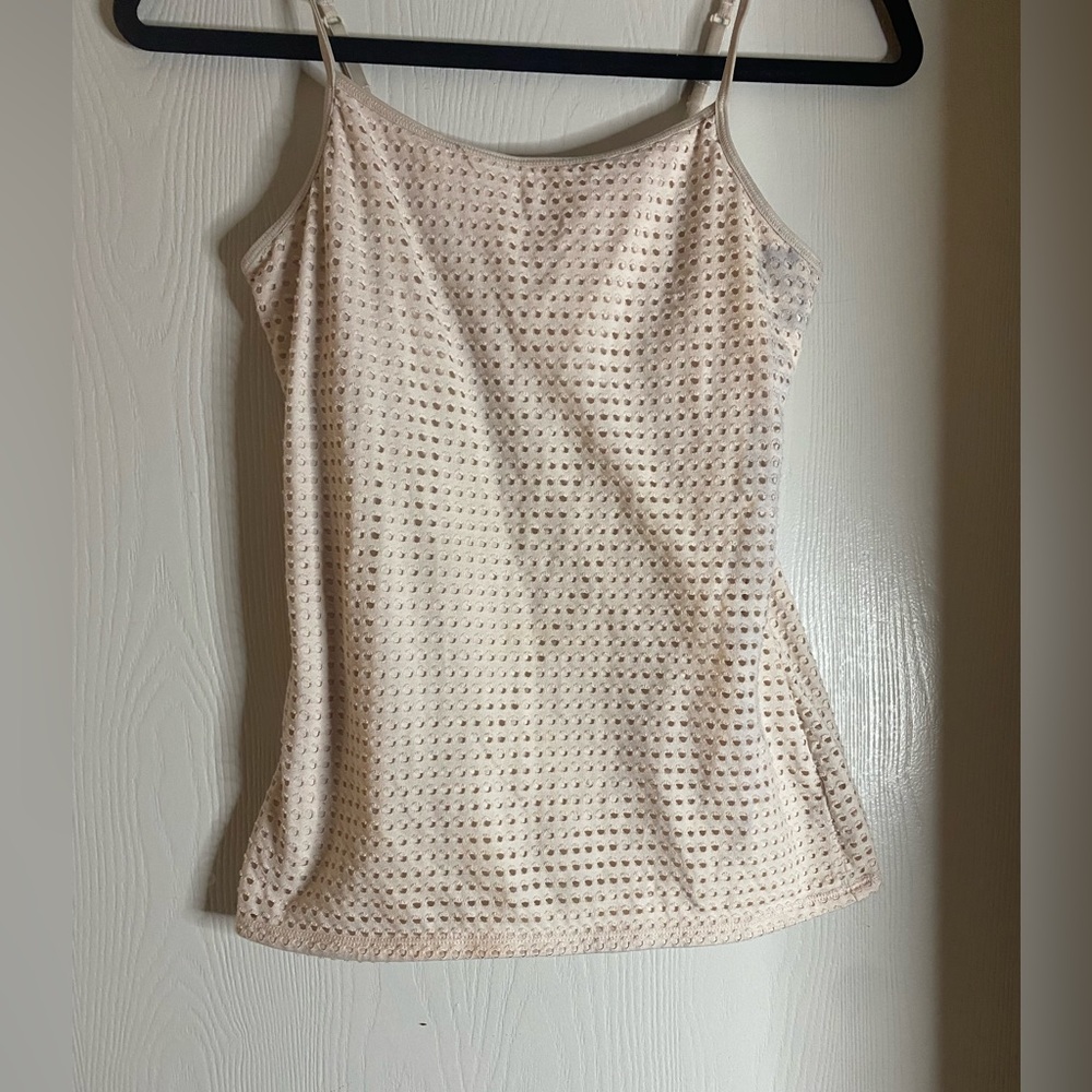 Express Cream eyelet bra Cami Tank, small
